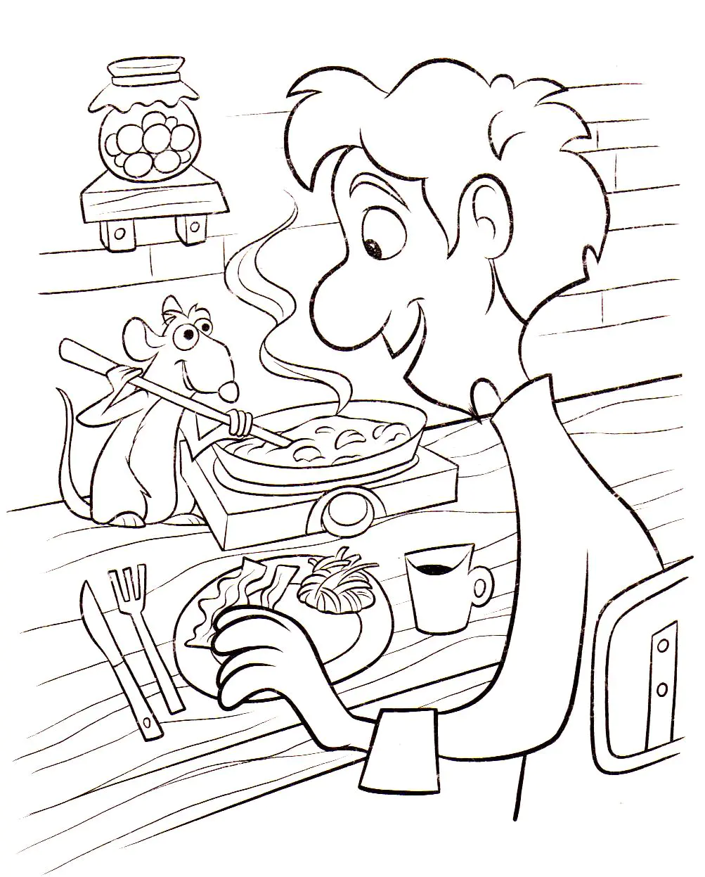 Printable Ratatouille coloring page for kids