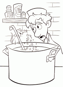 Coloring page ratatouille to color for children