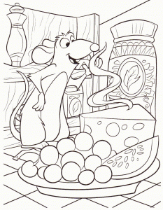Coloring page ratatouille for kids