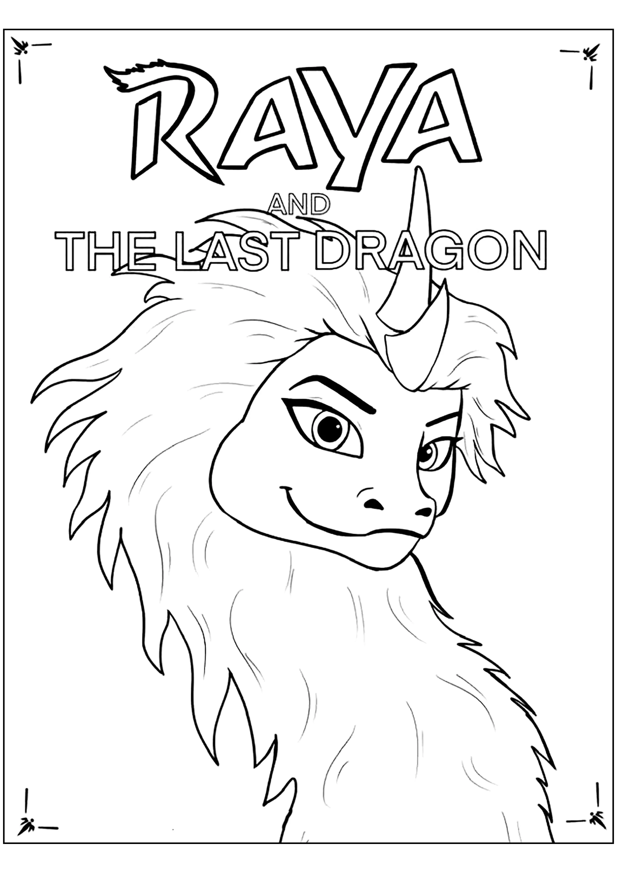 Raya and the last dragon (Printable Coloring Page for Kids)