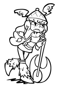 Printable Coloring Page for Kids : Barbara, Rayman video game character