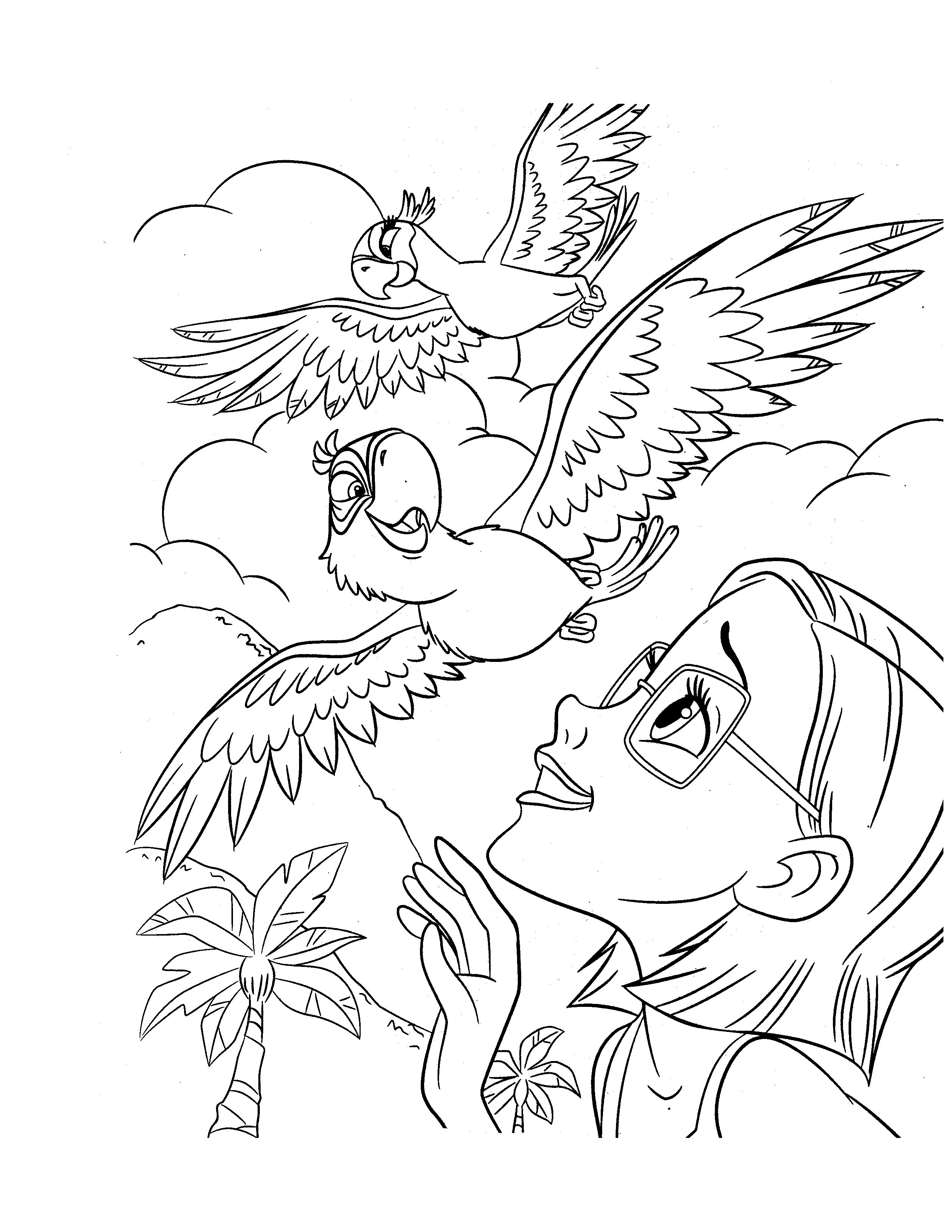 Get your pencils and markers ready to color this Rio coloring page