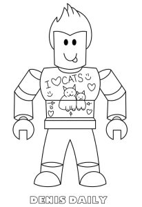 Coloring page roblox to color for kids