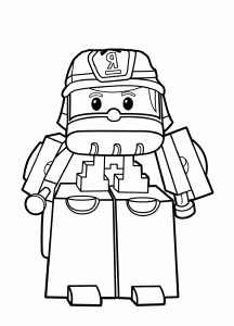 Coloring page robocar poli to download for free