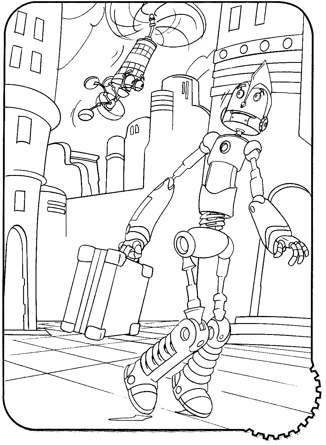 Other image of the animated film Robots to print & color