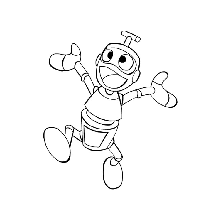 Robots coloring page to download for free