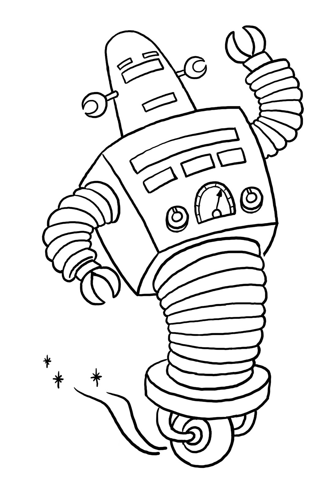 Robots to color for children - Robots Kids Coloring Pages