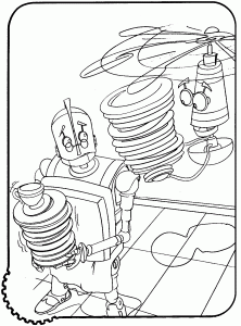 Coloring page robots for children
