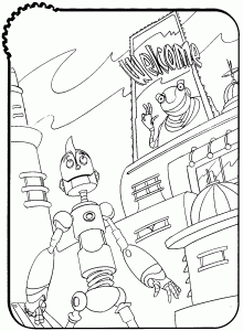 Robots coloring pages for kids