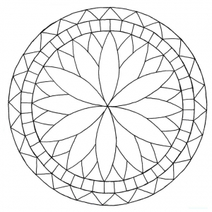 Printable rosette coloring pages for children