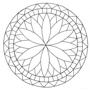 Printable rosette coloring pages for children