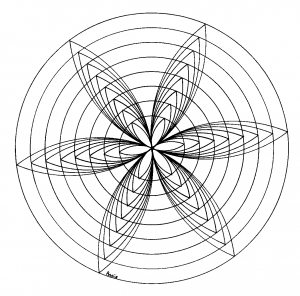 Image of rosette to print and color