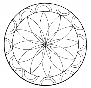 Coloring of rosette for children