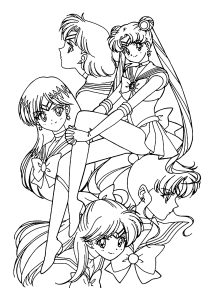 Printable Coloring Page for Kids : Sailor moon for kids
