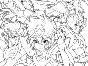 Printable Saint Seiya coloring sheets for Kids