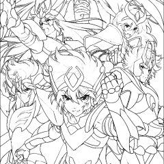 Printable Saint Seiya coloring sheets for Kids