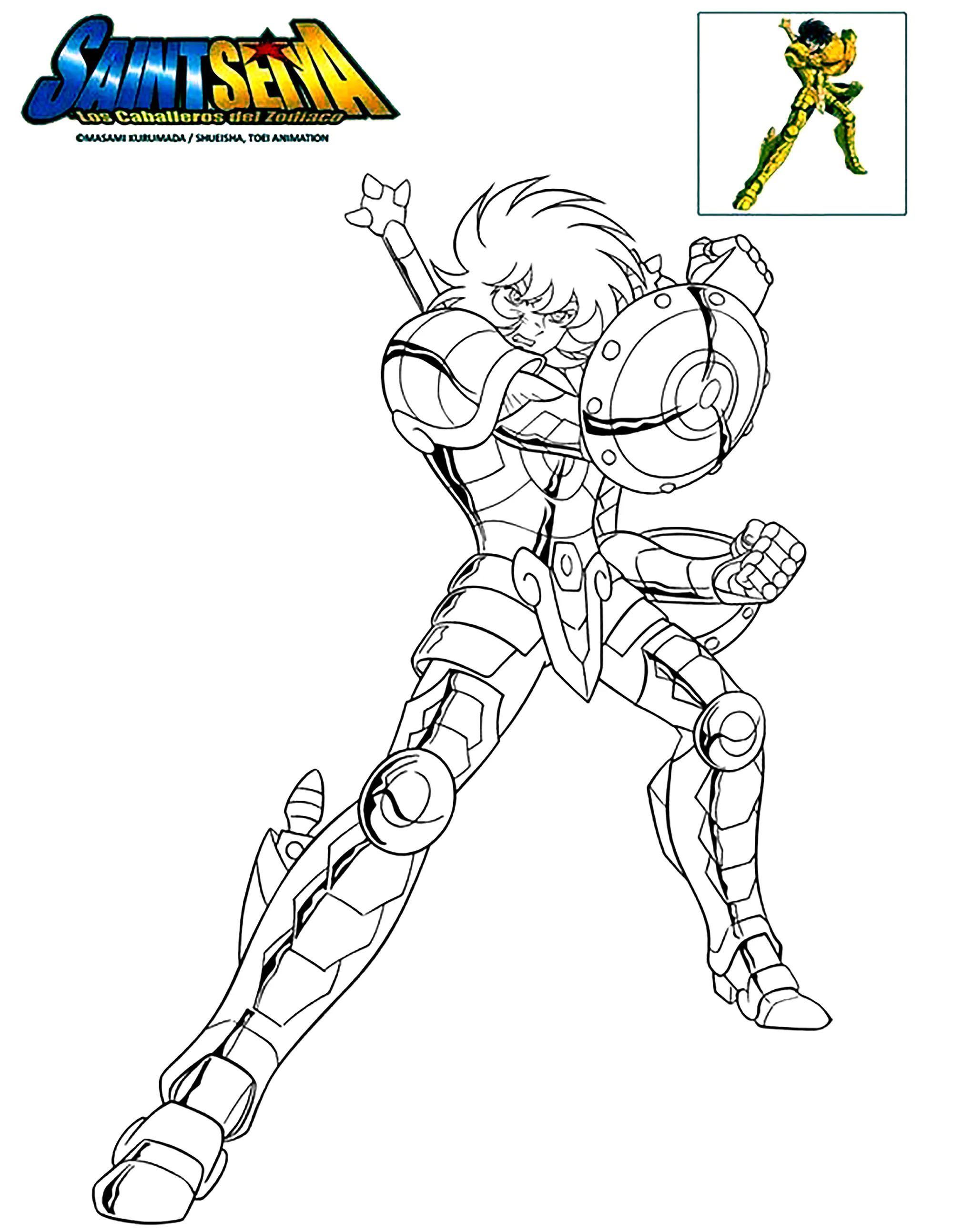 Libra Dohko (Printable Saint Seiya Coloring Page for Kids)