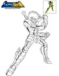 Printable Saint Seiya Coloring Page for Kids : Libra Dohko