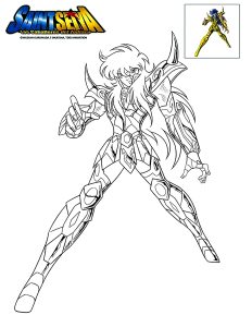 Printable Saint Seiya Coloring Page for Kids : Gemini Saga