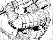 Printable Samurai coloring sheets for Kids