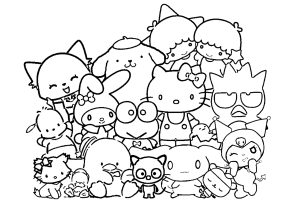 Sanrio characters: Hello Kitty, Kuromi, My Melody ...