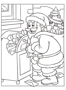 Coloring page santa claus for children