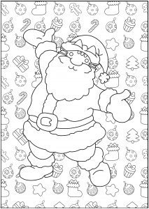 Coloring page santa claus to color for children