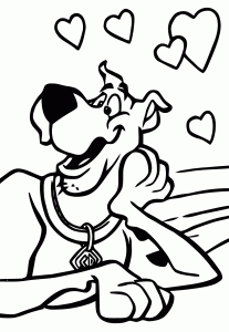 Coloring page scooby doo for kids