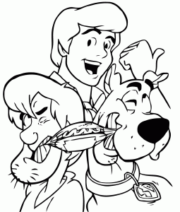 Easy Scooby Doo Coloring Pages Scooby Doo Free printable Coloring pages for kids