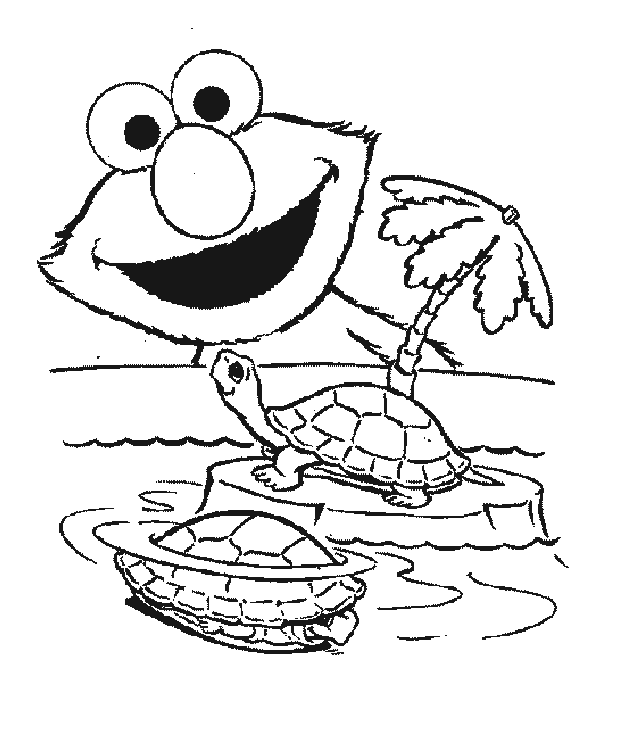 Sesame Street coloring page for kids