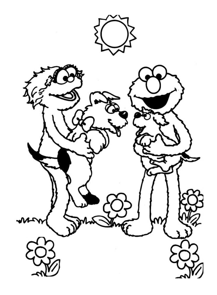 Sesame Street picture to print and color