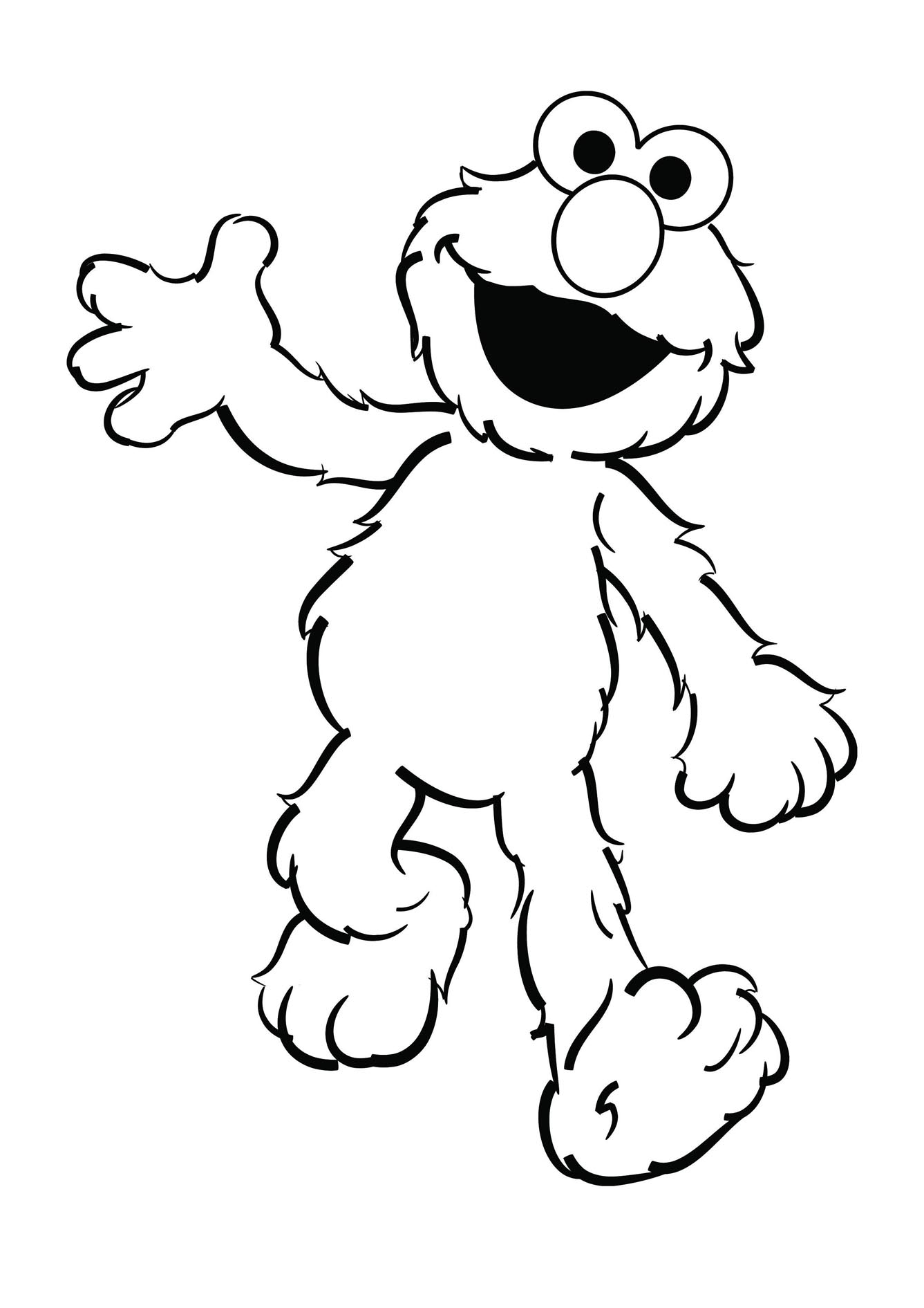 Sesame Street coloring page to print and color for free