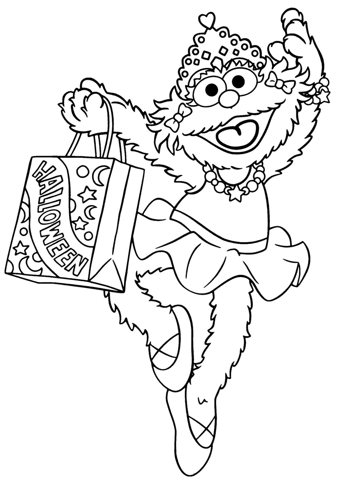 Nice simple Sesame Street coloring pages for kids