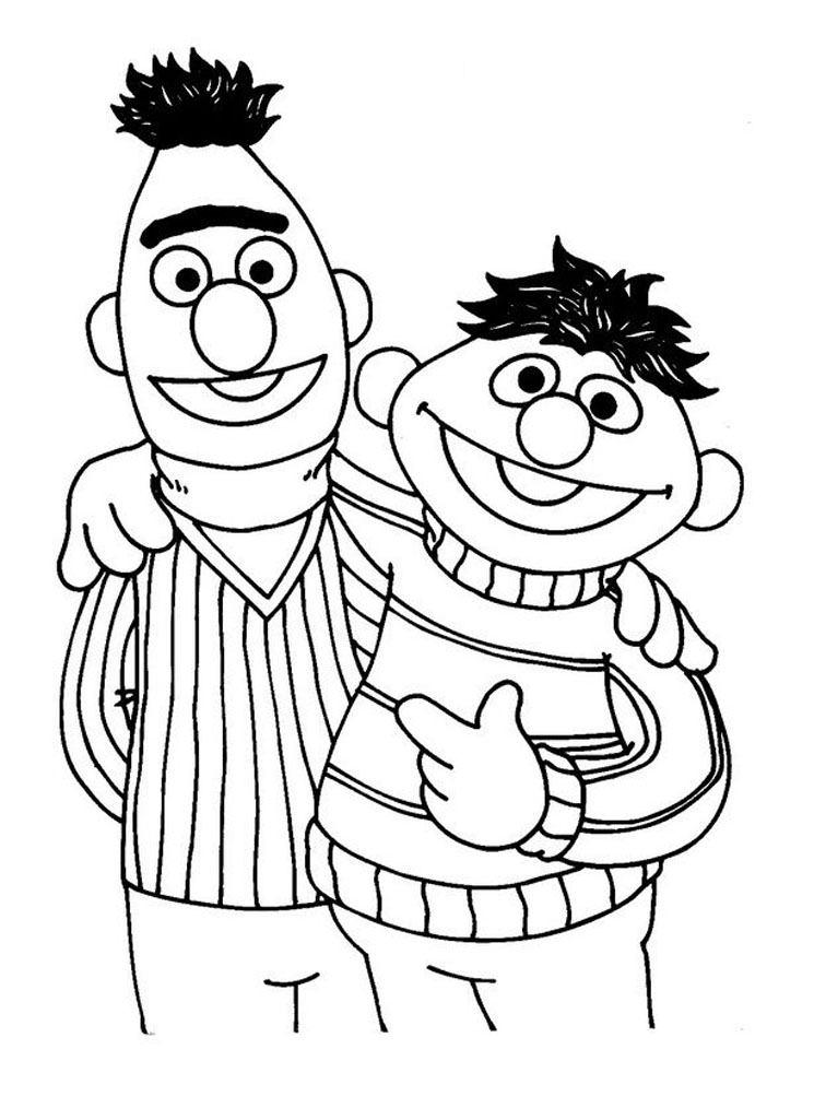 Get your pencils and markers ready to color this Sesame Street coloring page