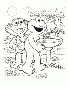 Coloring page sesame street for children