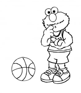 Sesame Street picture to print and color