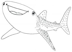 Coloring page sharks free to color for children