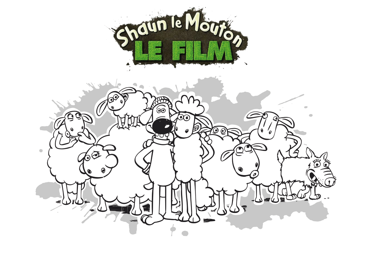 Get your pencils and markers ready to color this Shaun the sheep coloring page