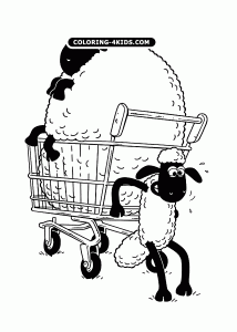 Coloring page shaun the sheep to download