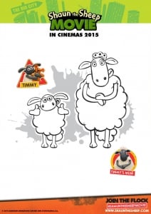 Shaun the sheep : Timmy and mom (Coloring Page)