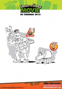 Shaun the sheep : Trumper slip (Coloring Page)
