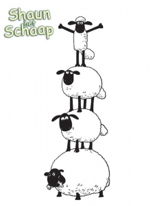 Coloring page shaun the sheep for kids