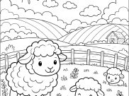 Printable Sheep coloring sheets for Kids