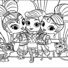 Printable Shimmer And Shine coloring sheets for Kids