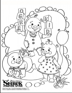 Coloring page shrek to color for children