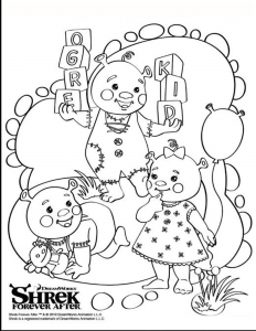 Shrek coloring pages for kids