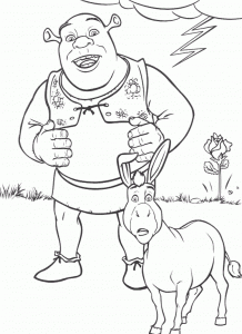 Shrek coloring pages for kids
