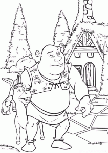 Free Shrek drawing to print and color