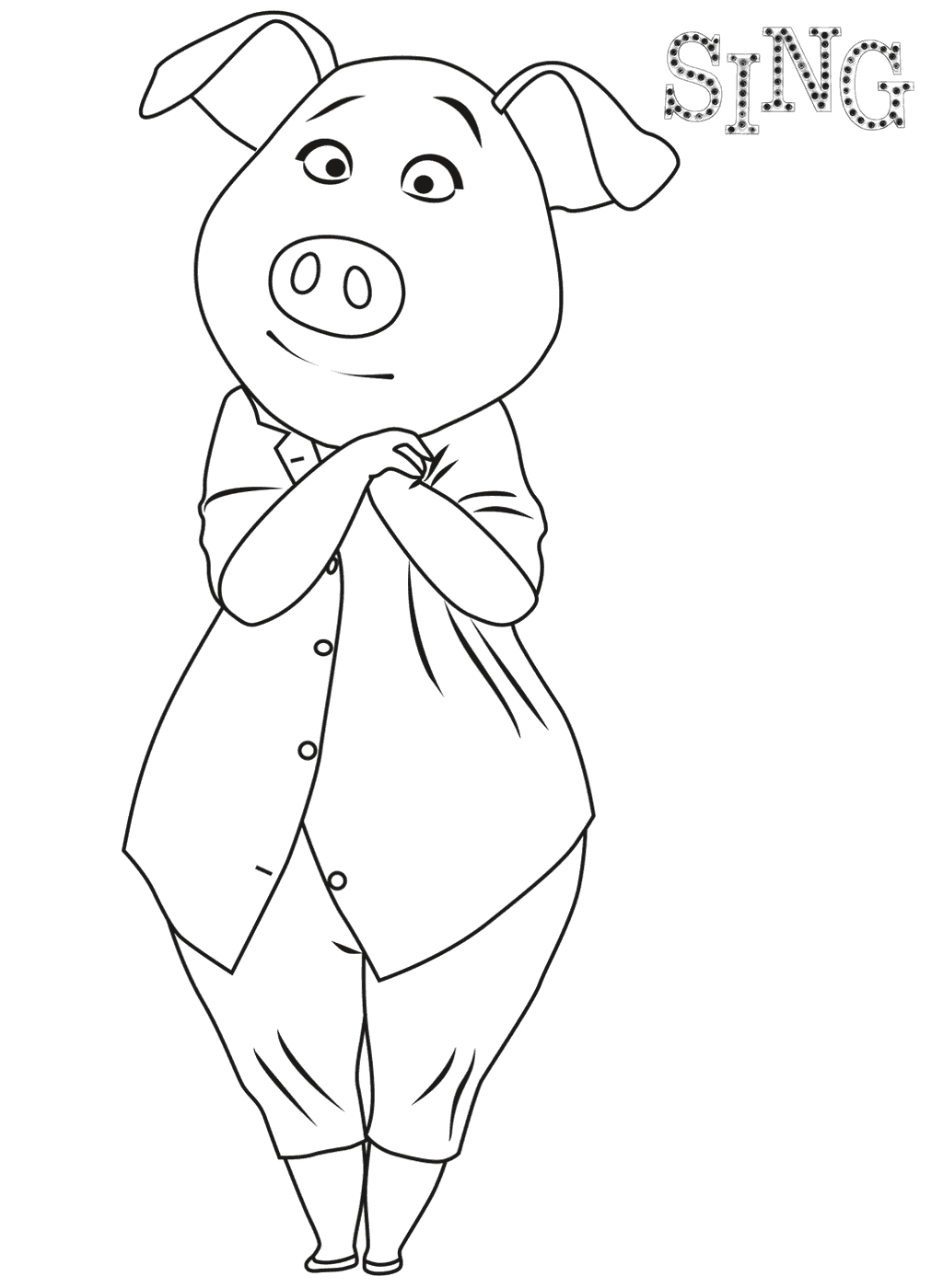 Coloring of Tous en scène for children (Sing)