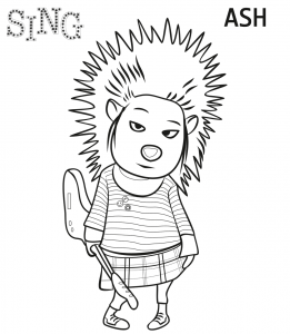 Coloring page sing for kids